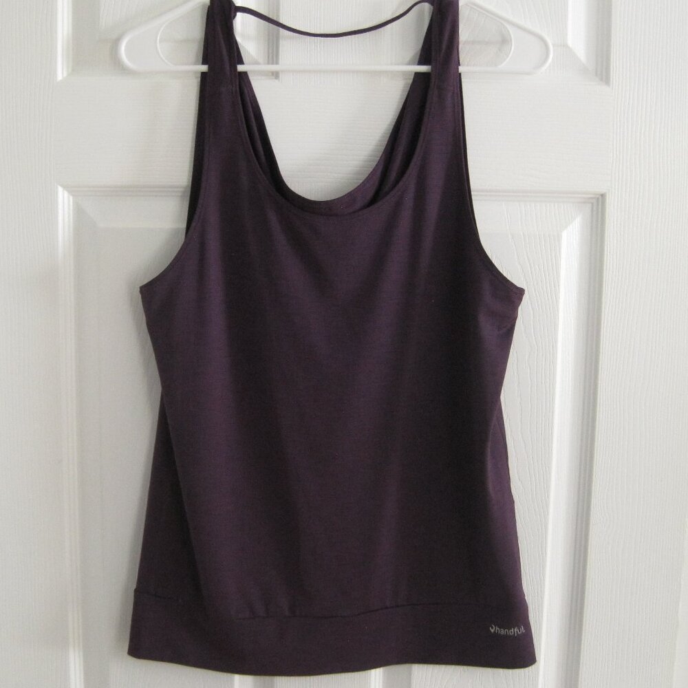 Handful Purple Plum Workout Athletic Tank Top Gym Yoga Size S